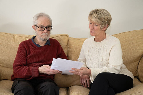 Pippa with a constituent discussing cost of living