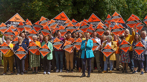 Pippa Heylings with supporters at the election campaign launch 26-May-2024